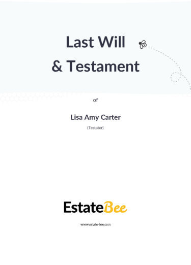 EstateBee Online Last Will and Testament Sample_Page_1