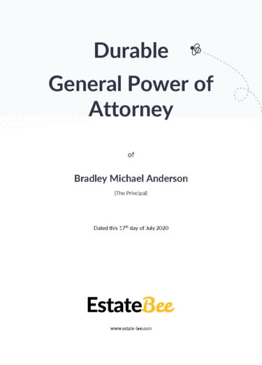 EstateBee Contract - Durable General Power of Attorney Sample_Page_1