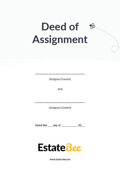 Deed of Assignment - Revocable Living Trust - Single Person Trust. Transfer Assets to a Trust.