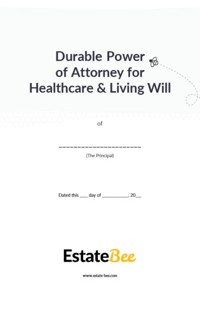 Durable Healthcare Power of Attorney and Living Will Form