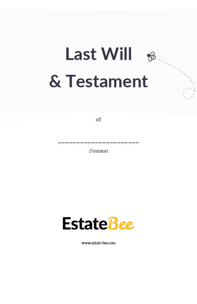 Last Will and Testament - Male - Married with Minor Children