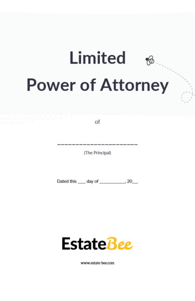 Limited Power of Attorney Form Finance, Property and Real Estate