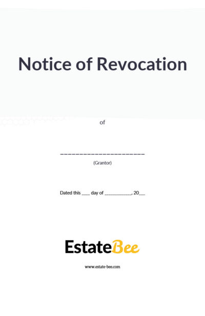 Notice of Revocation of a Living Trust