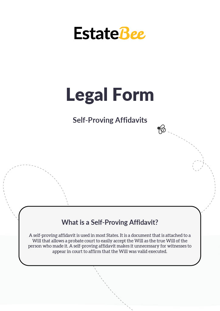 SelfProving Affidavit Make a SelfProving Will, Valid for All States